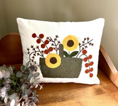 SUNFLOWERS W/BITTERSWEET PILLOW *NEW* AVAIL AUG 2024